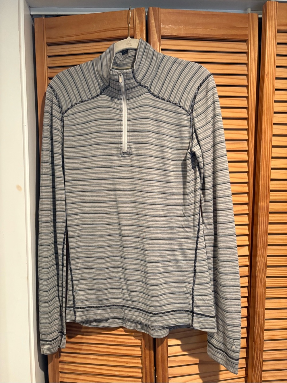 Smartwool Merino Wool 1/4 Zip Base Layer Top Shirt Mock Neck Outdoor Fall Hiking